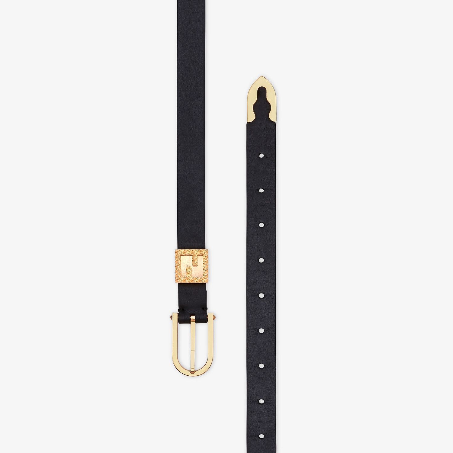 Black leather belt - 2