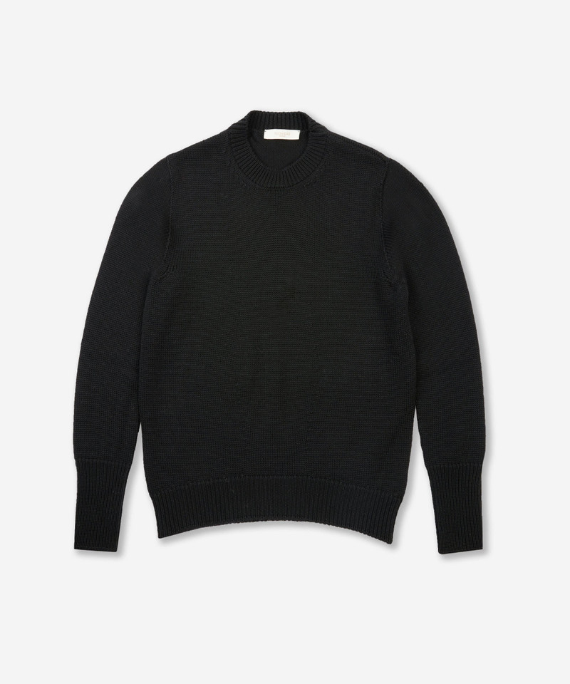 Regular-fit crewneck sweater in certified merino wool 1