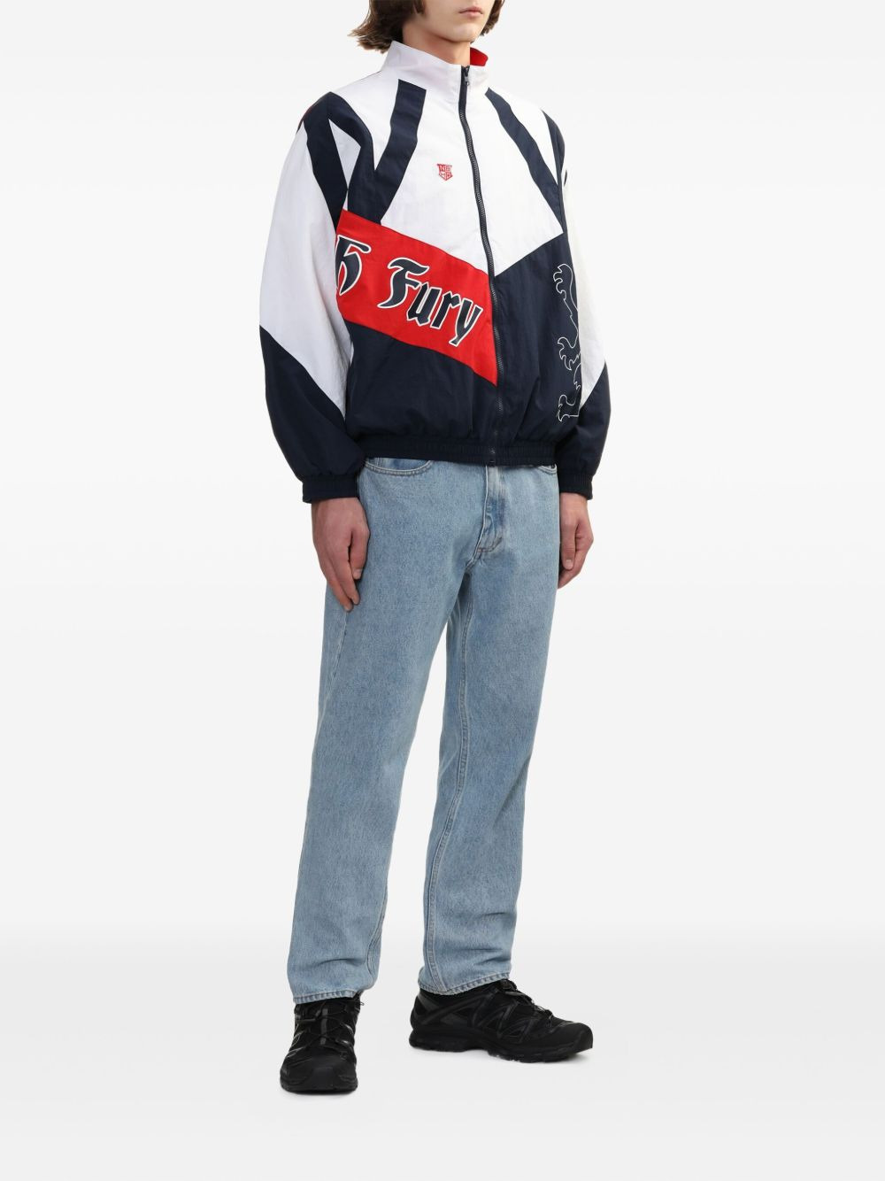 colour-block jacket - 2