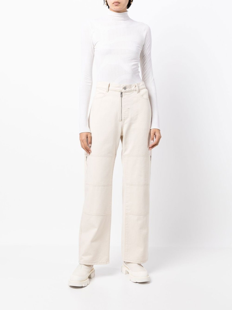 Dion Lee panelled straight-leg jeans outlook