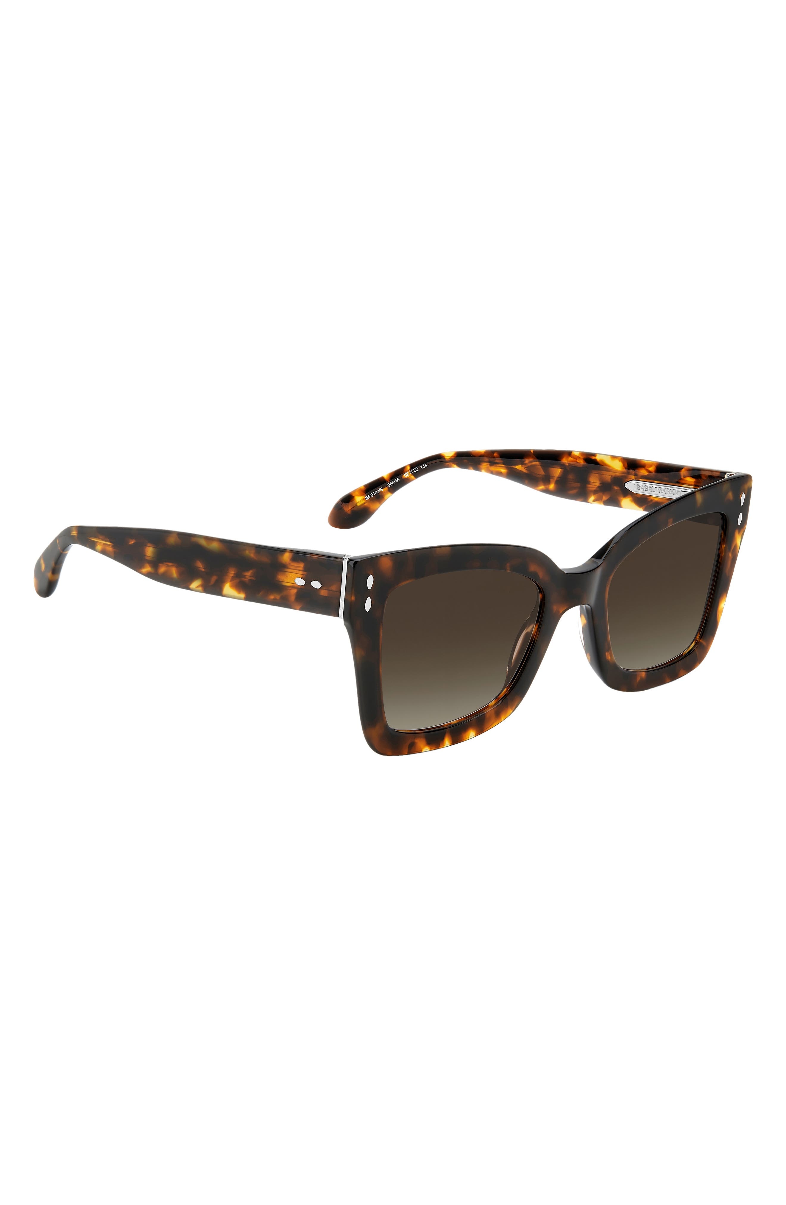 Isabel Marant 52mm Flared Rectangular Sunglasses in Havana /Brown Gradient at Nordstrom - 4