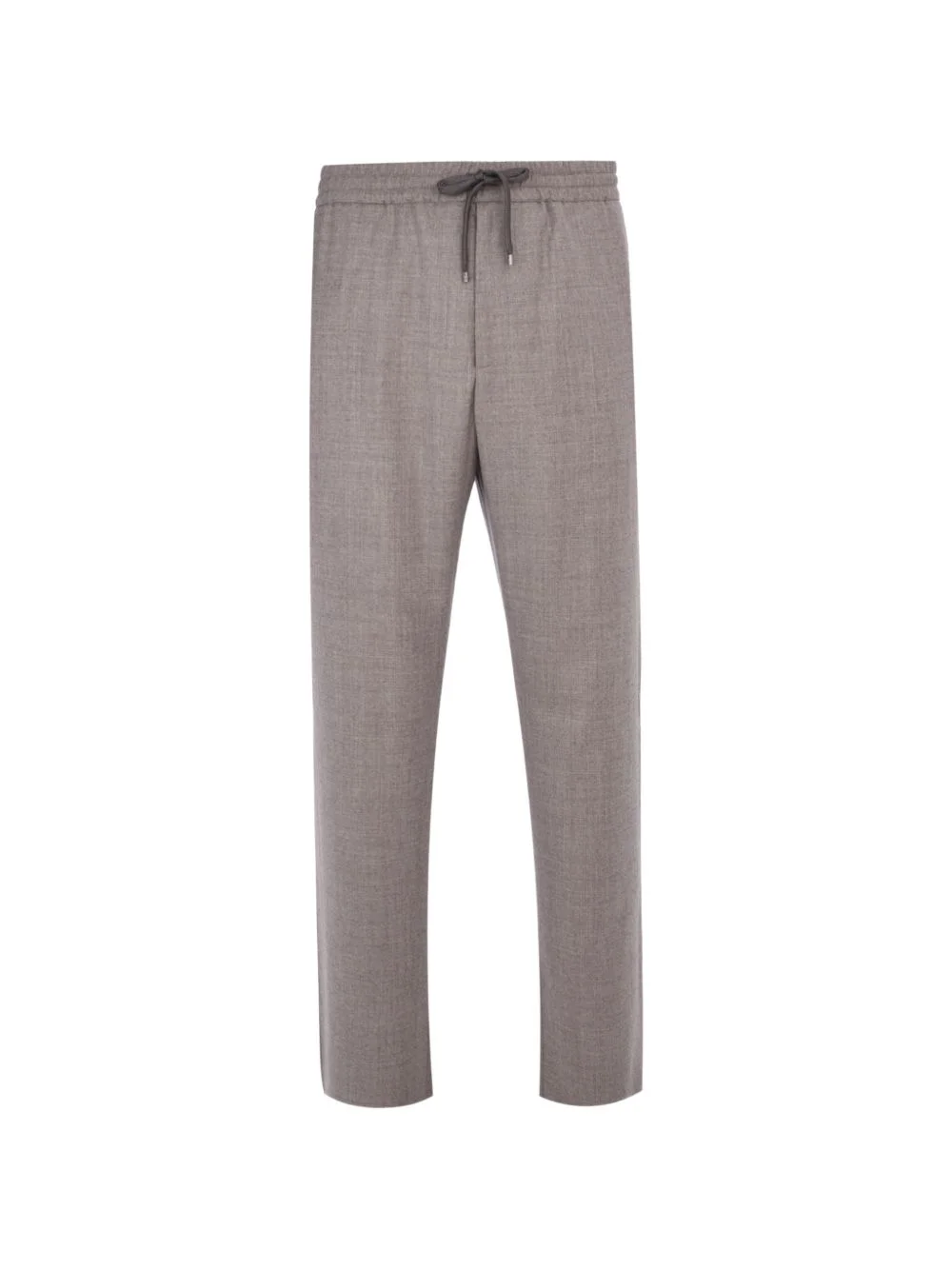 drawstring flannel track pants - 1