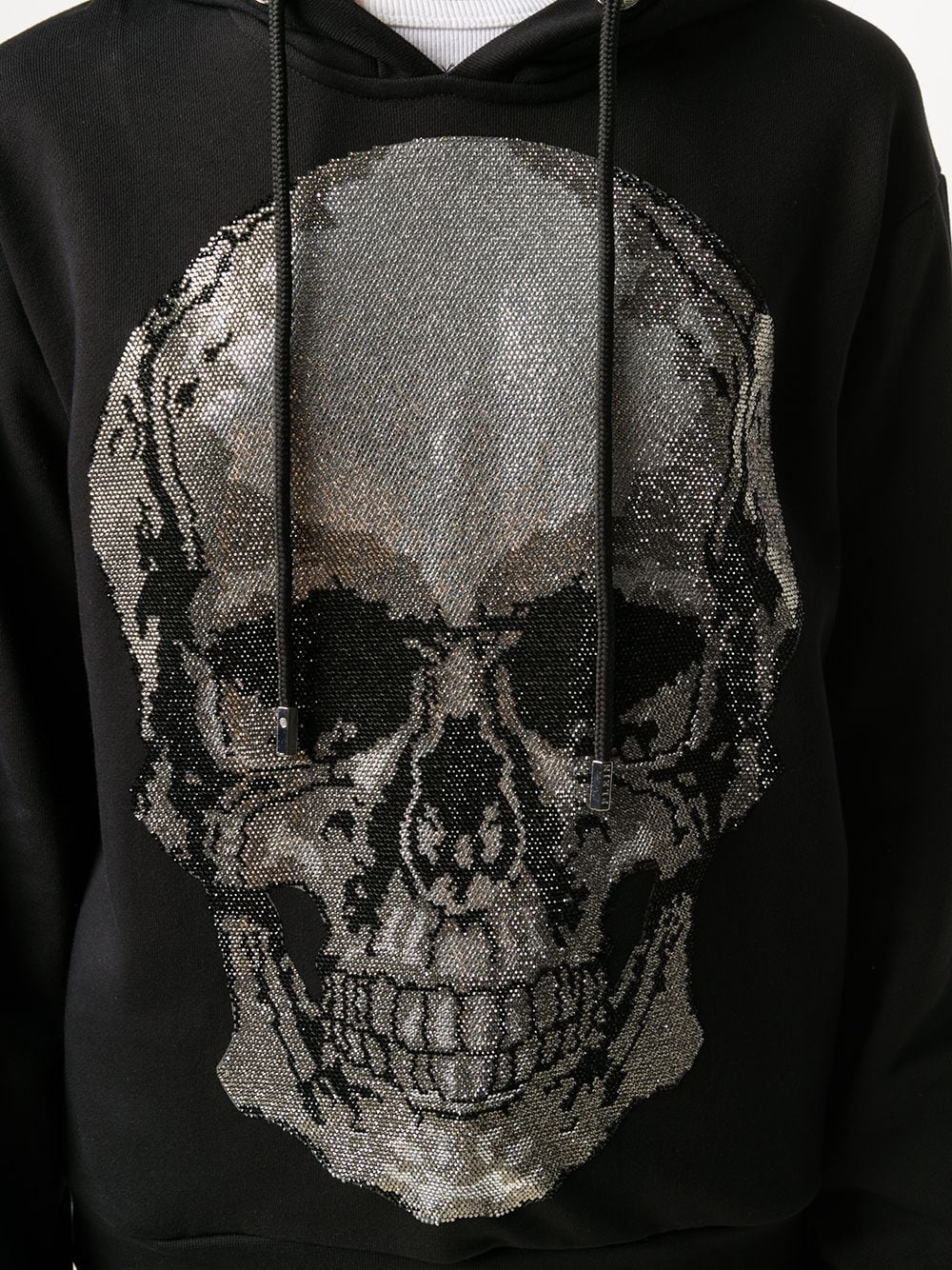 rhinestone skull hoodie - 5