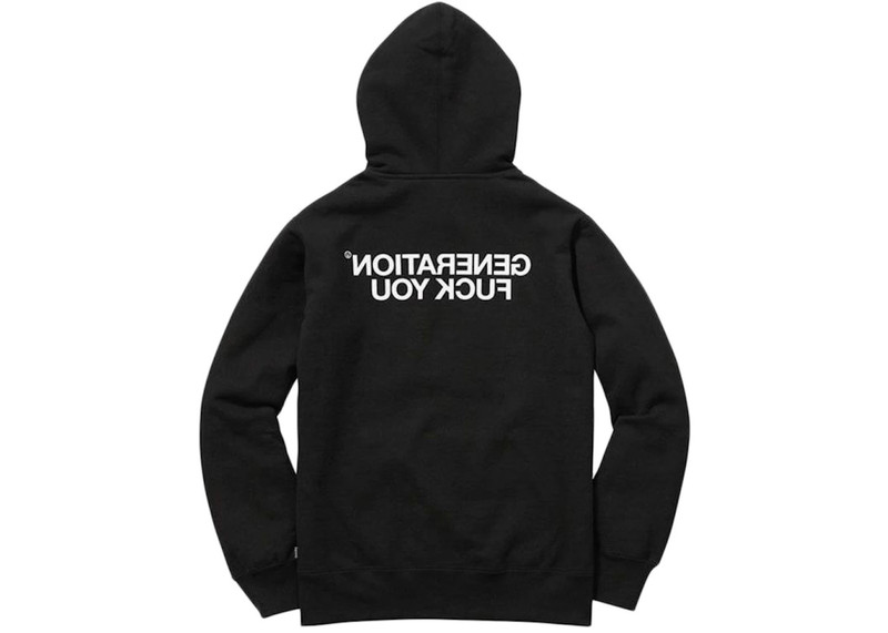 Supreme Supreme Undercover Generation Fuck You Zip Up Hoodie Black outlook