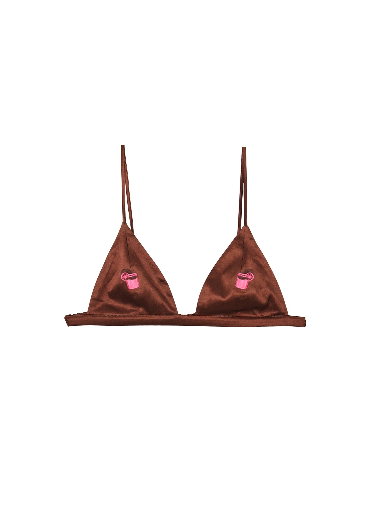 Spicy Margarita Embroidered Luxe Triangle Bra - 4
