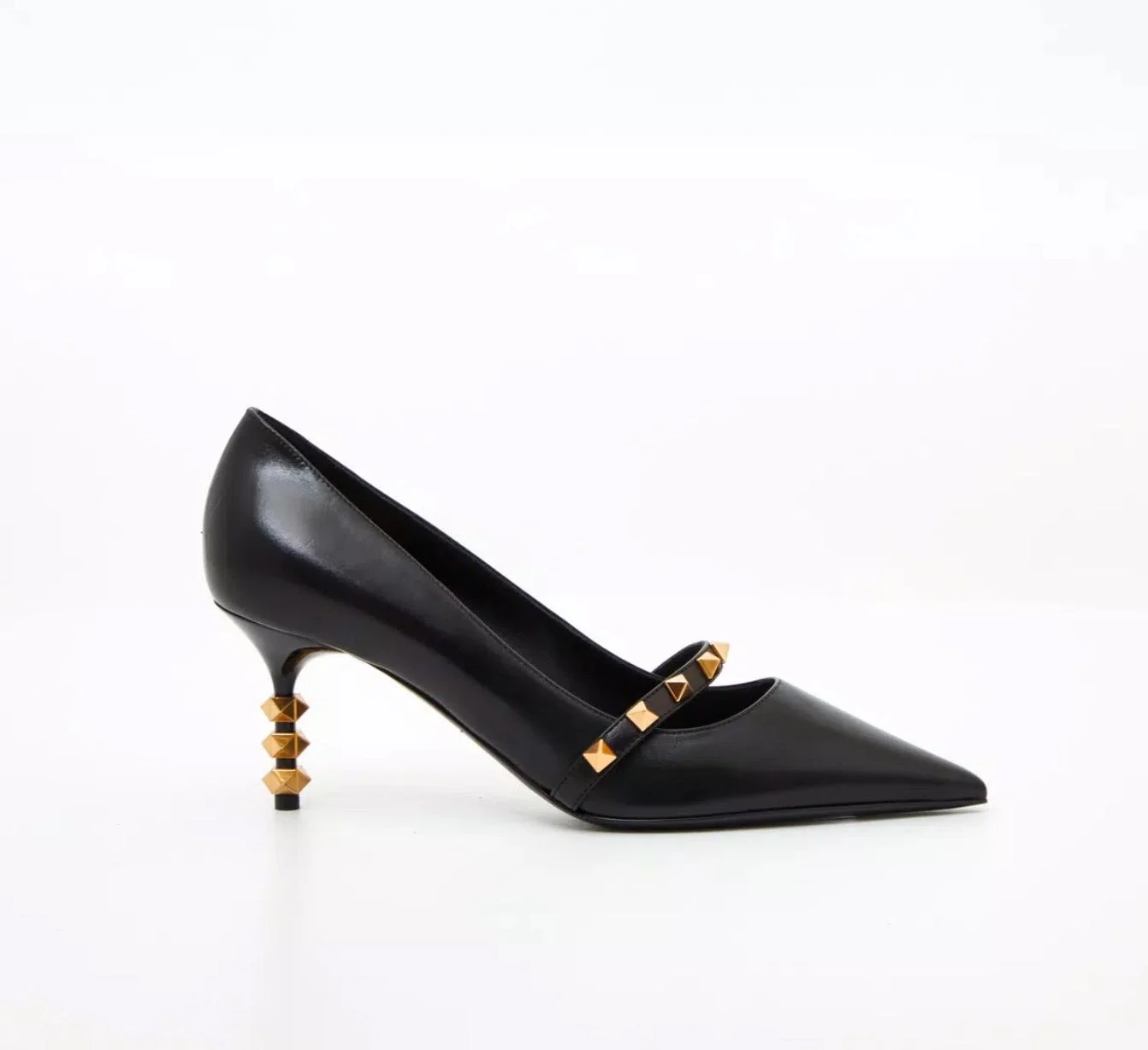Valentino Rockstud Sculpted Heel Pumps - 1
