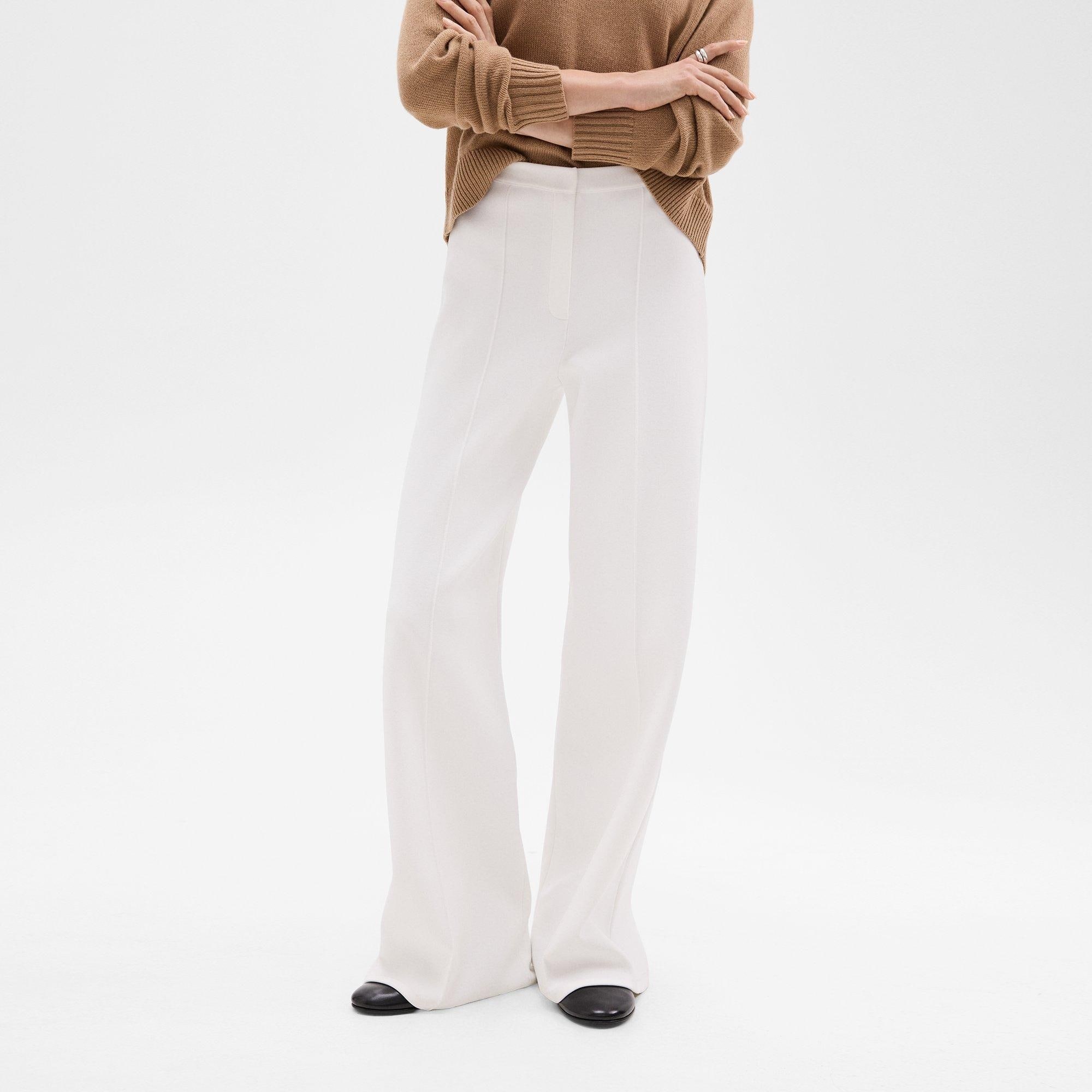 High-Waist Wide-Leg Pant in Crepe Knit - 5