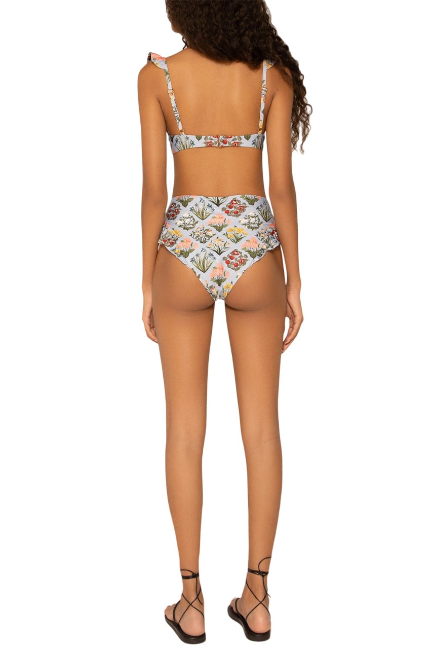 KIWI RUFFLED BIKINI TOP - 3