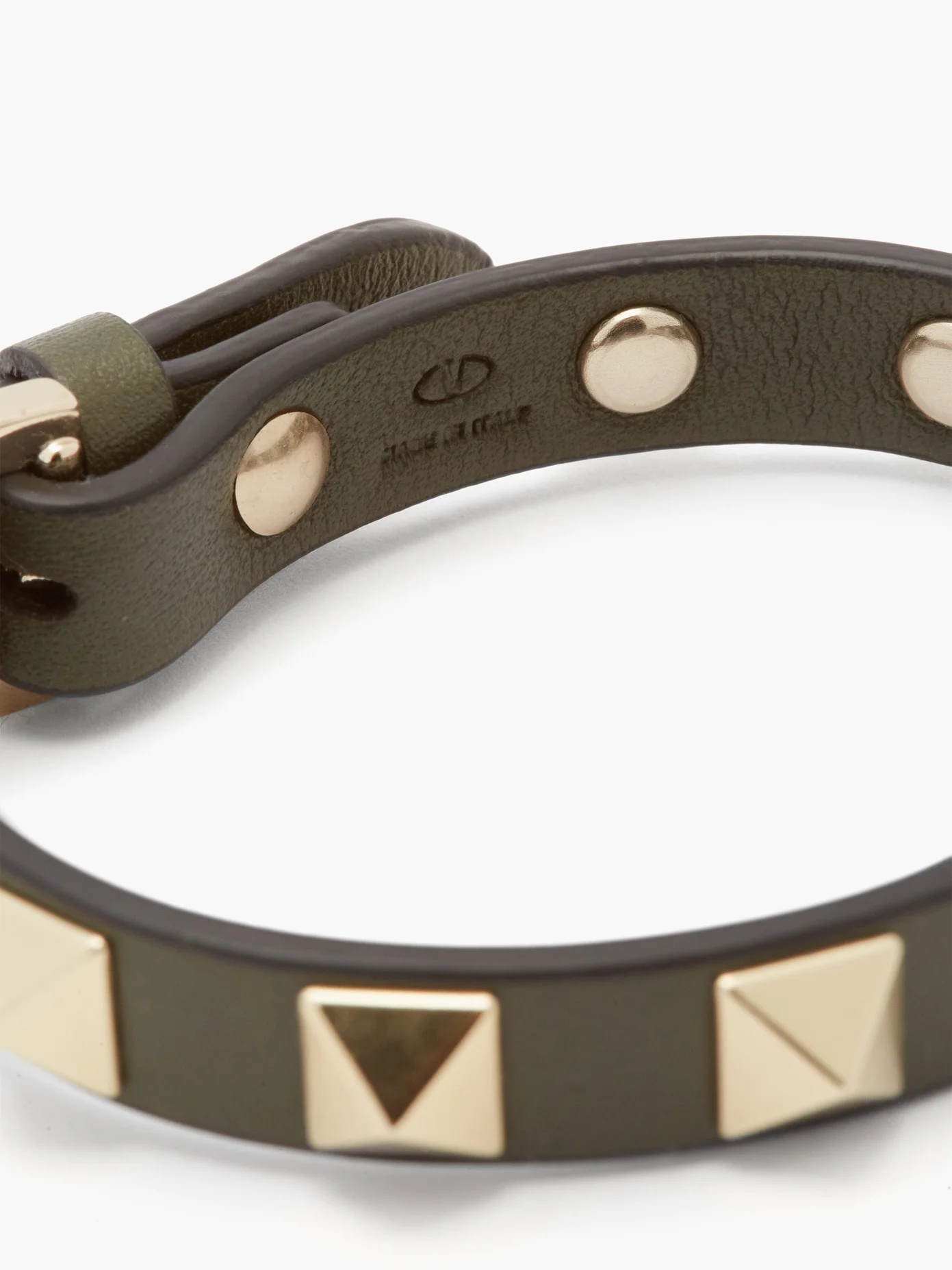 Rockstud leather bracelet - 4