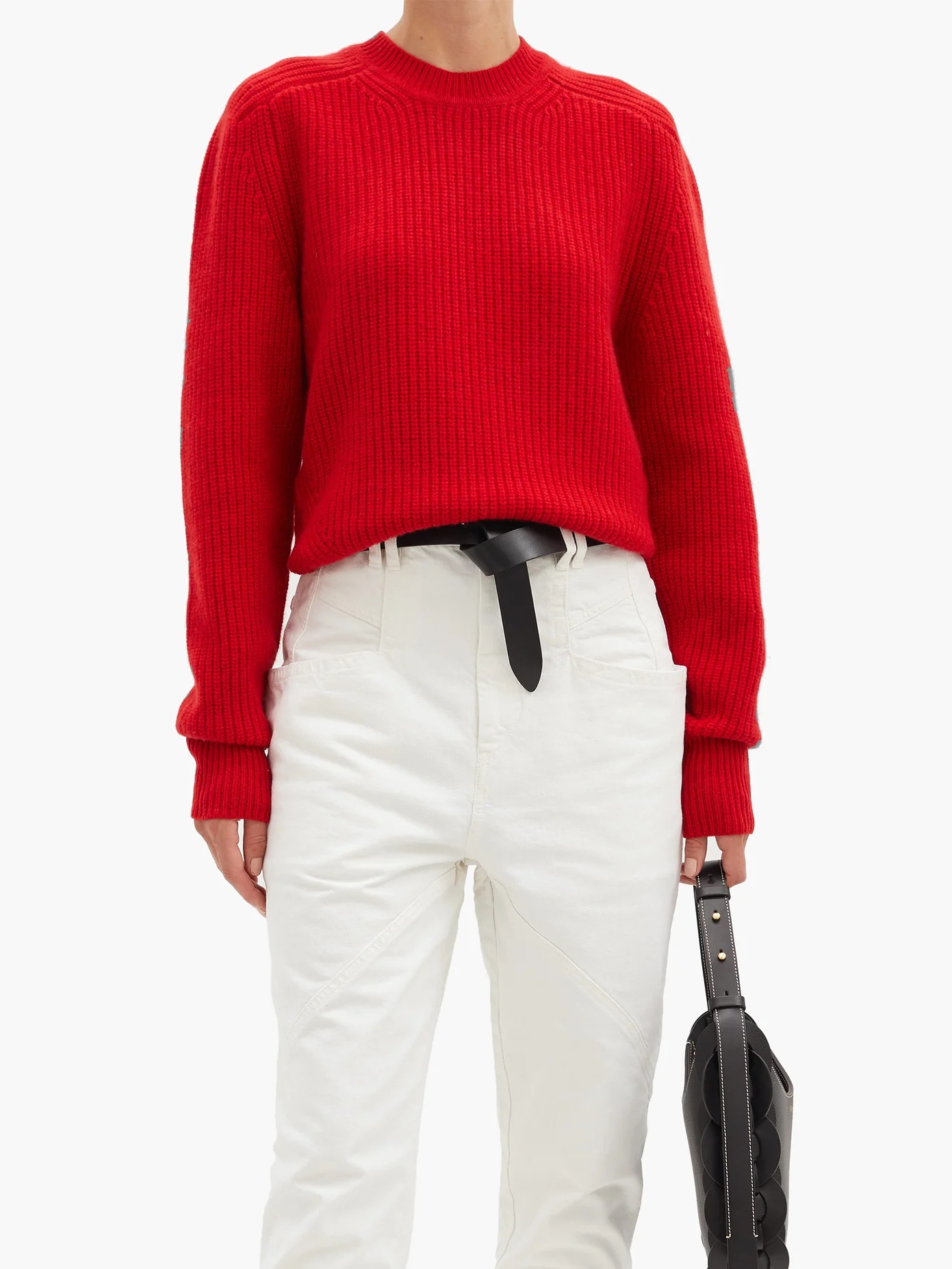 Brent puff-sleeve cashmere and wool-blend sweater - 6