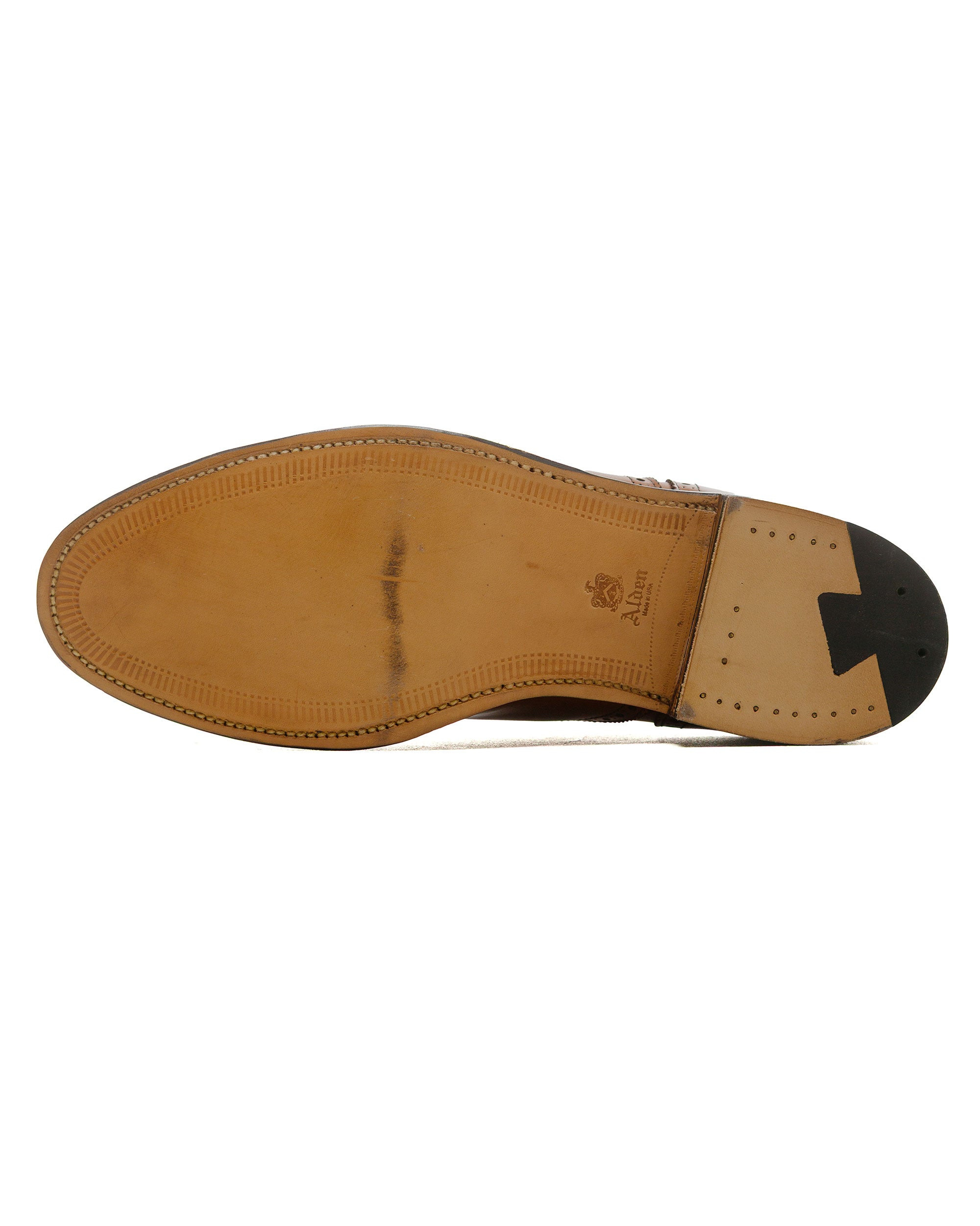 Medallion Perf Tip Bal Oxford Burnished Tan Calfskin 911 - 5