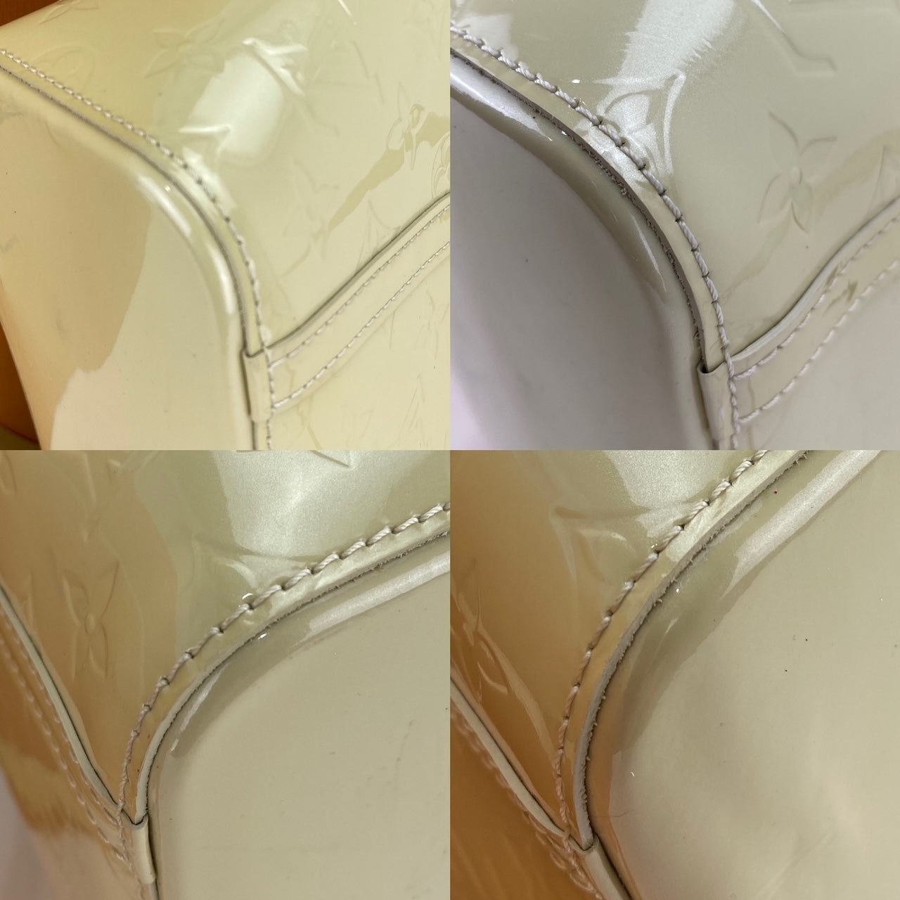 LOUIS VUITTON Monogram White Cream Vernis Avalon MM Tote Hand Shoulder Bag  Pre owned Leather ref.674080 - Joli Closet