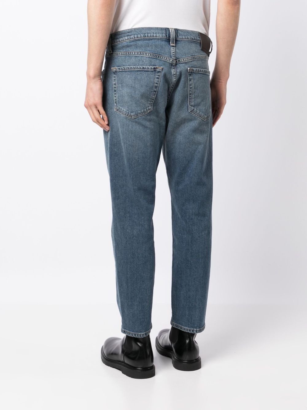 straight-leg washed jeans - 4
