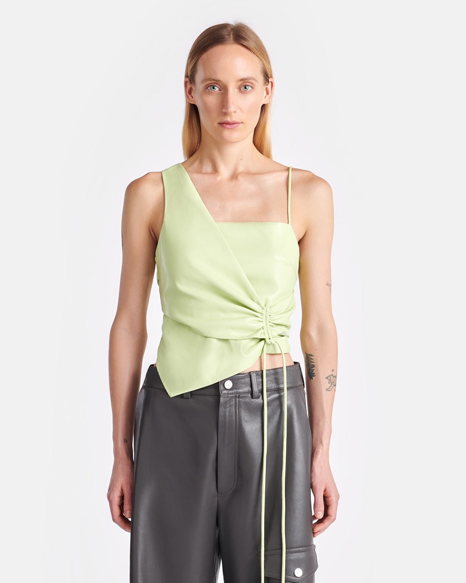 Asymmetric Okobor™ Alt-Leather Top - 2