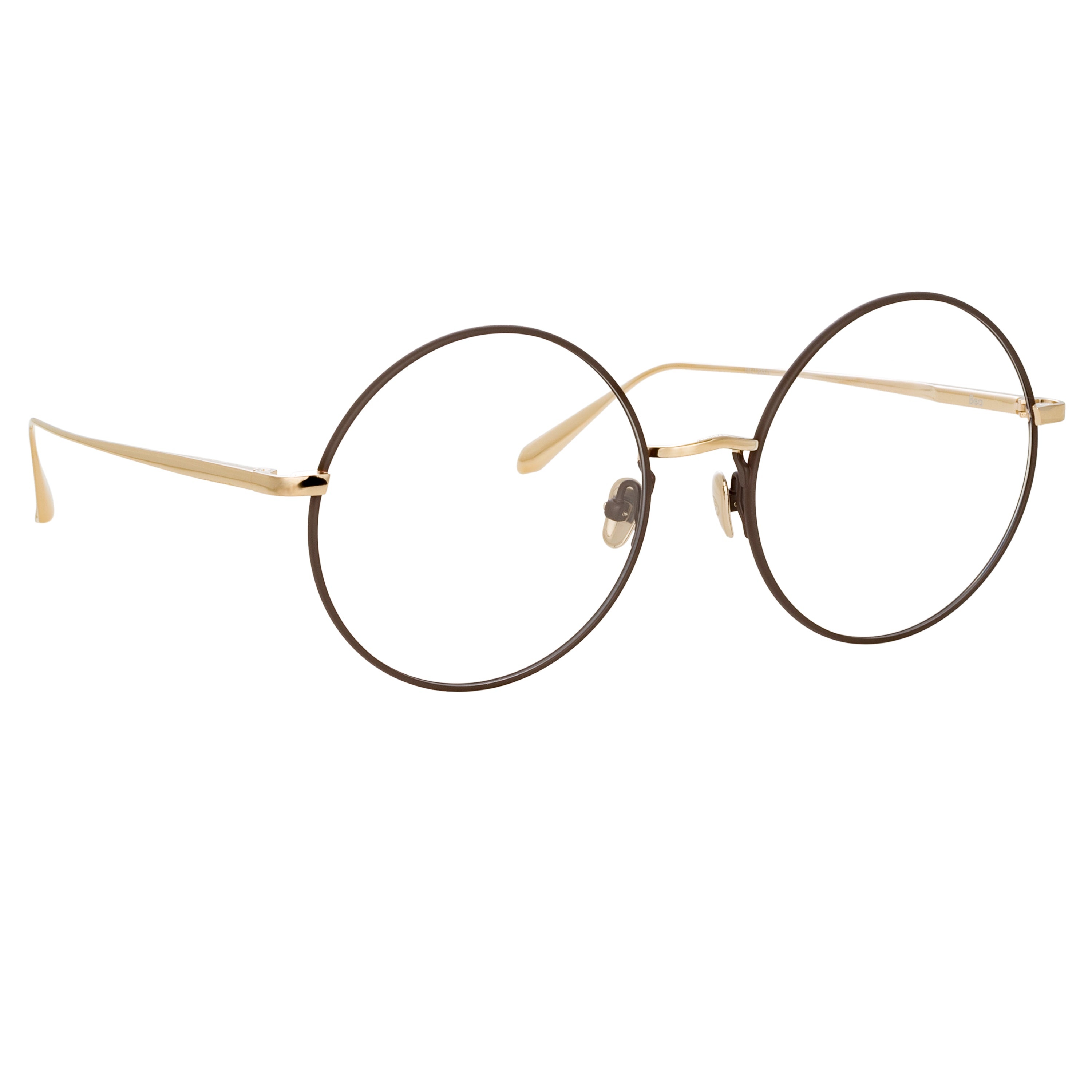 BEA ROUND OPTICAL FRAME IN LIGHT GOLD - 3