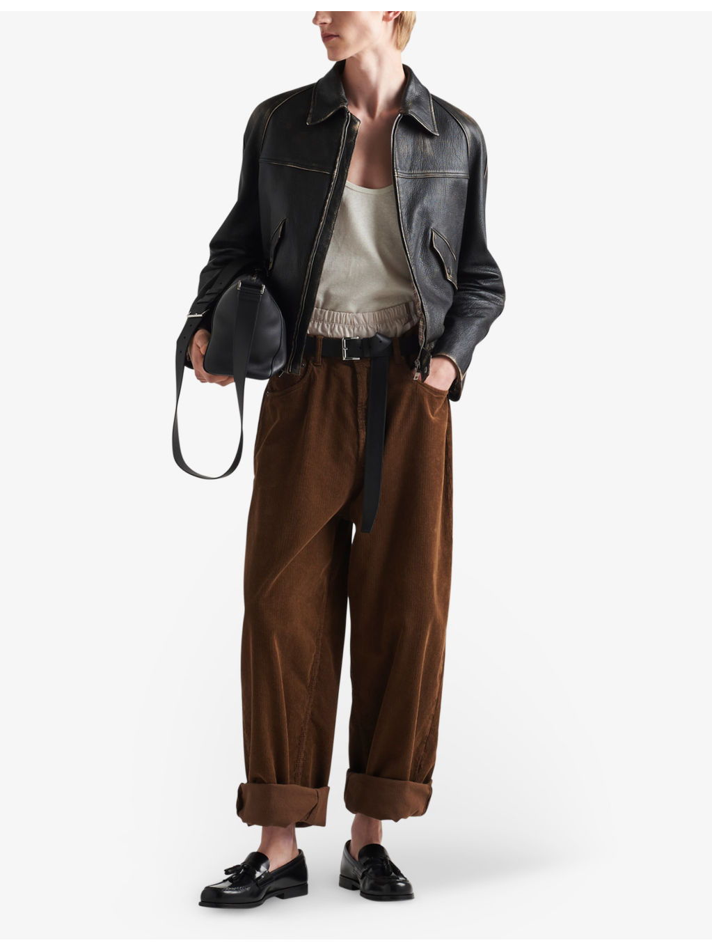 Brand-plaque relaxed-fit cotton-corduroy trousers - 2