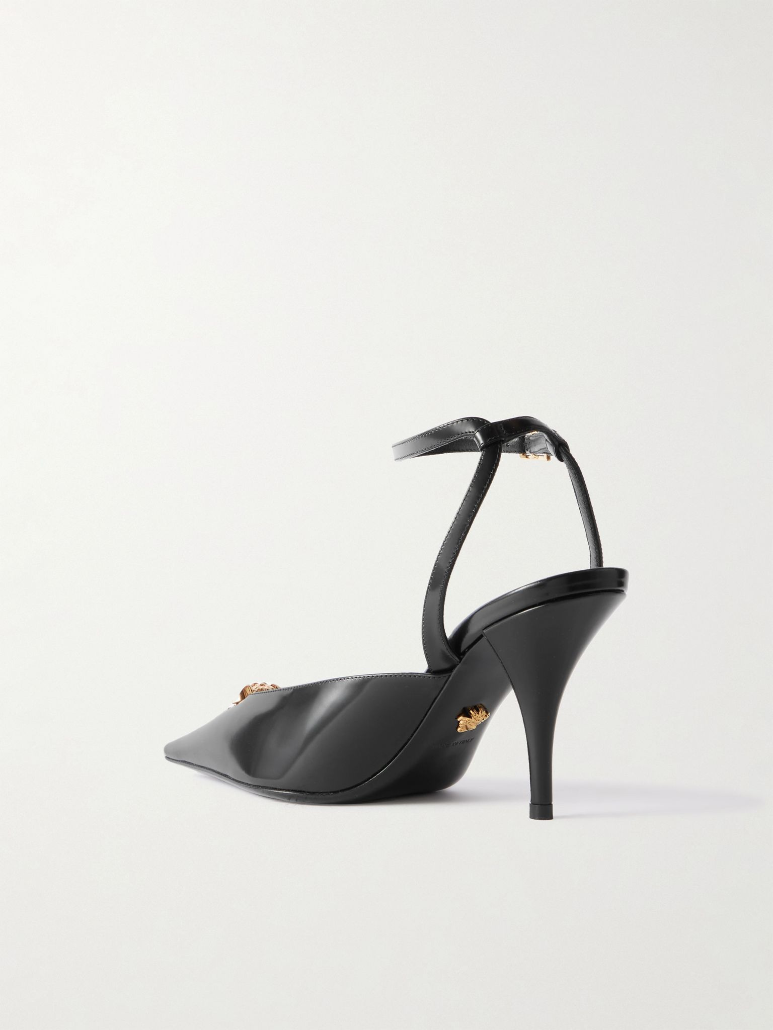 Embellished patent-leather pumps Black - 3
