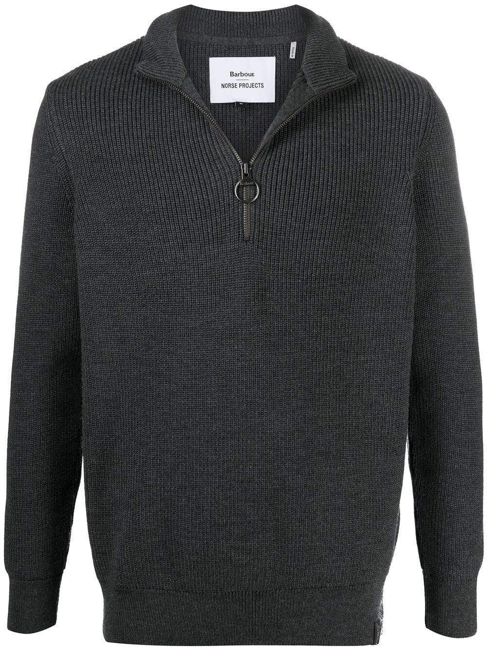 half-zip long-sleeve jumper - 1