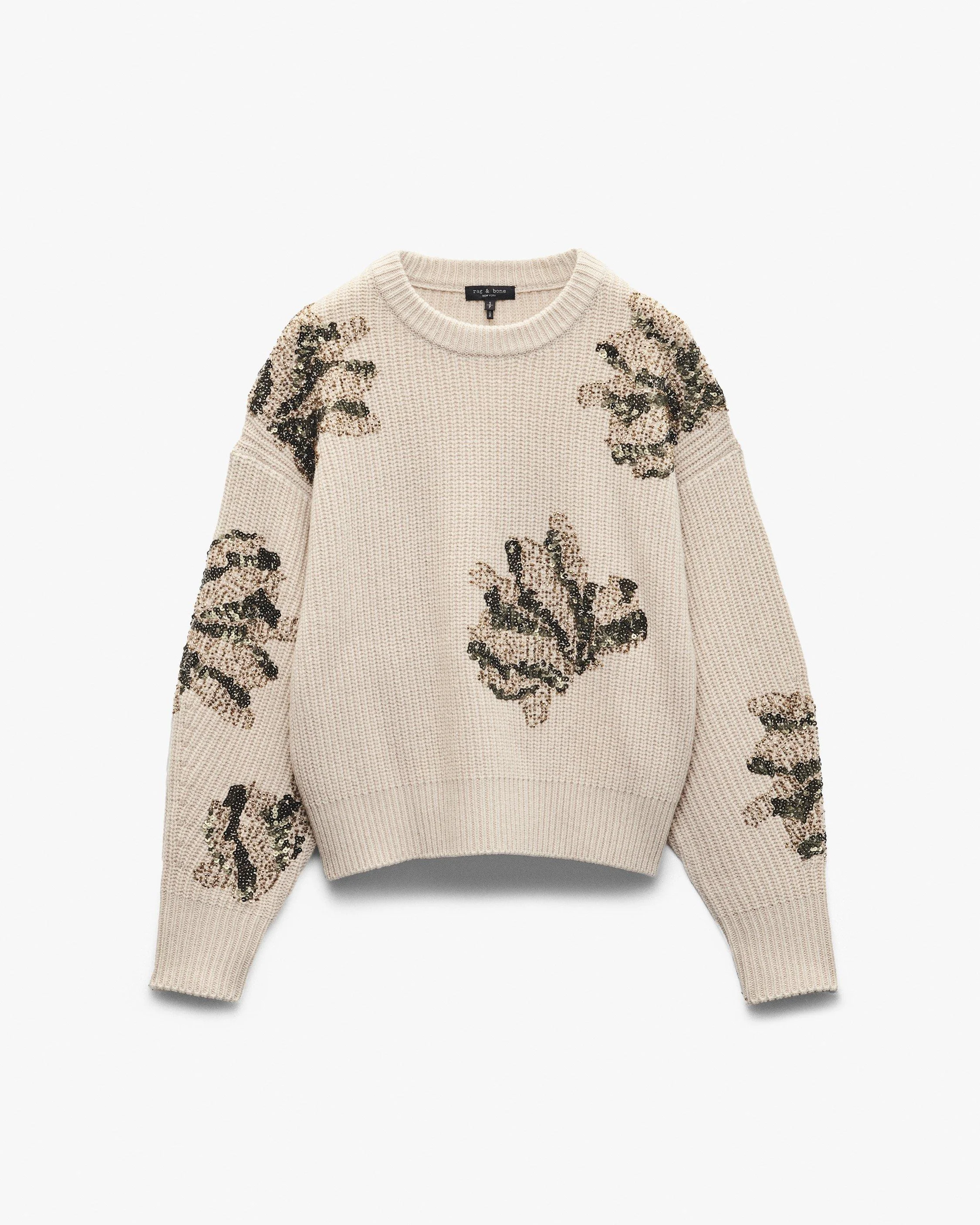 Julie Sequined Wool Sweater - 1