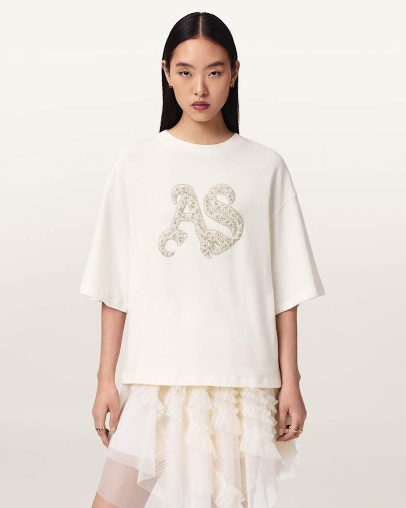 ALLSAINTS ICON AMELIE OVERSIZED EMBELLISHED T-SHIRT outlook