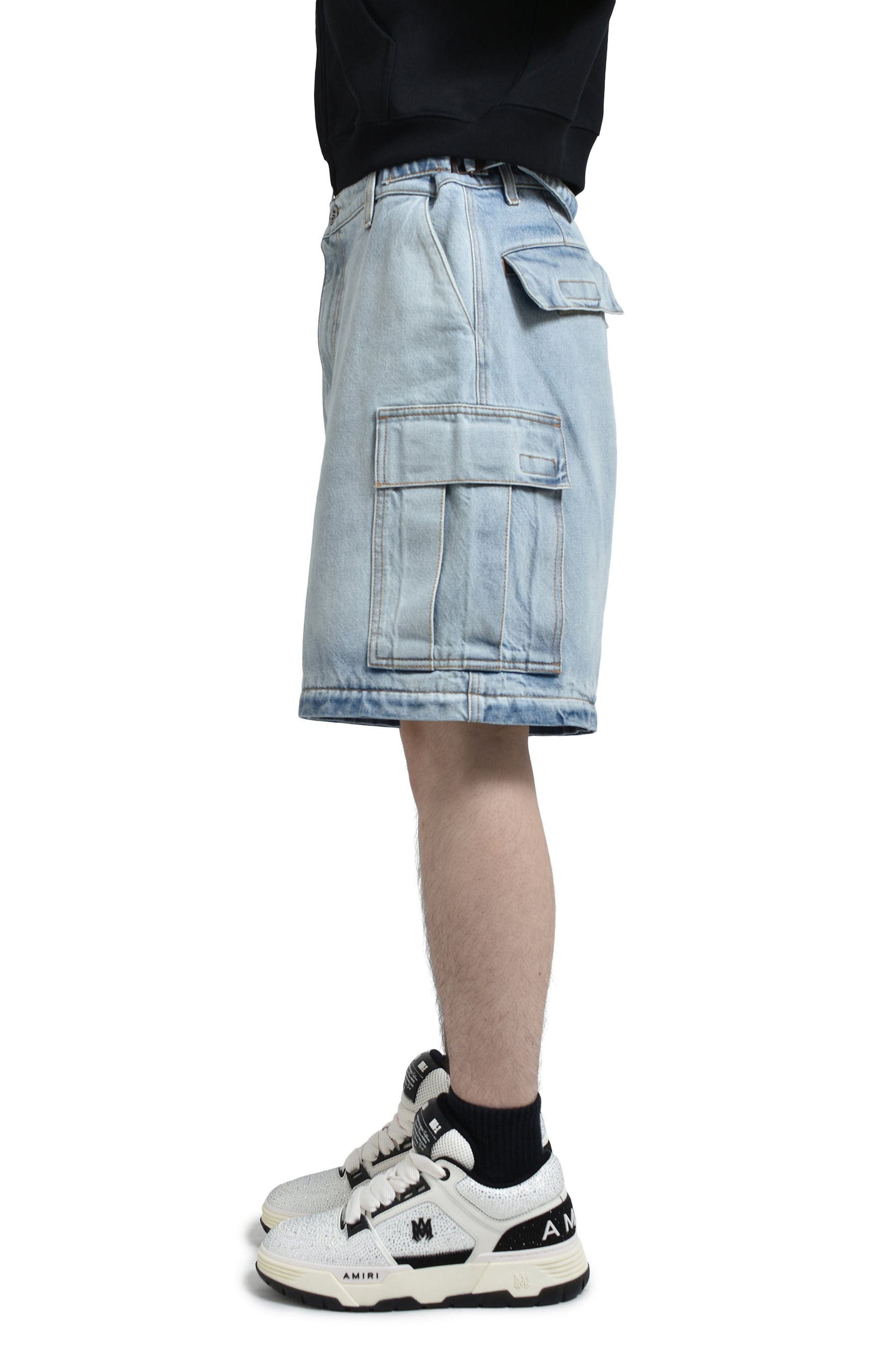 DECONSTRUCTED TRIPLE CARGO PANTS / L.BLU/MID BLU/BLK - 10