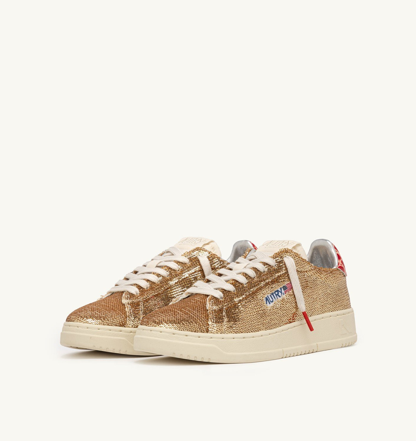 DALLAS LOW 'SPARKLING' SNEAKERS IN PLATINUM SEQUINS - 2