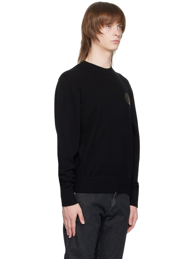 Black V-Emblem Sweater 2