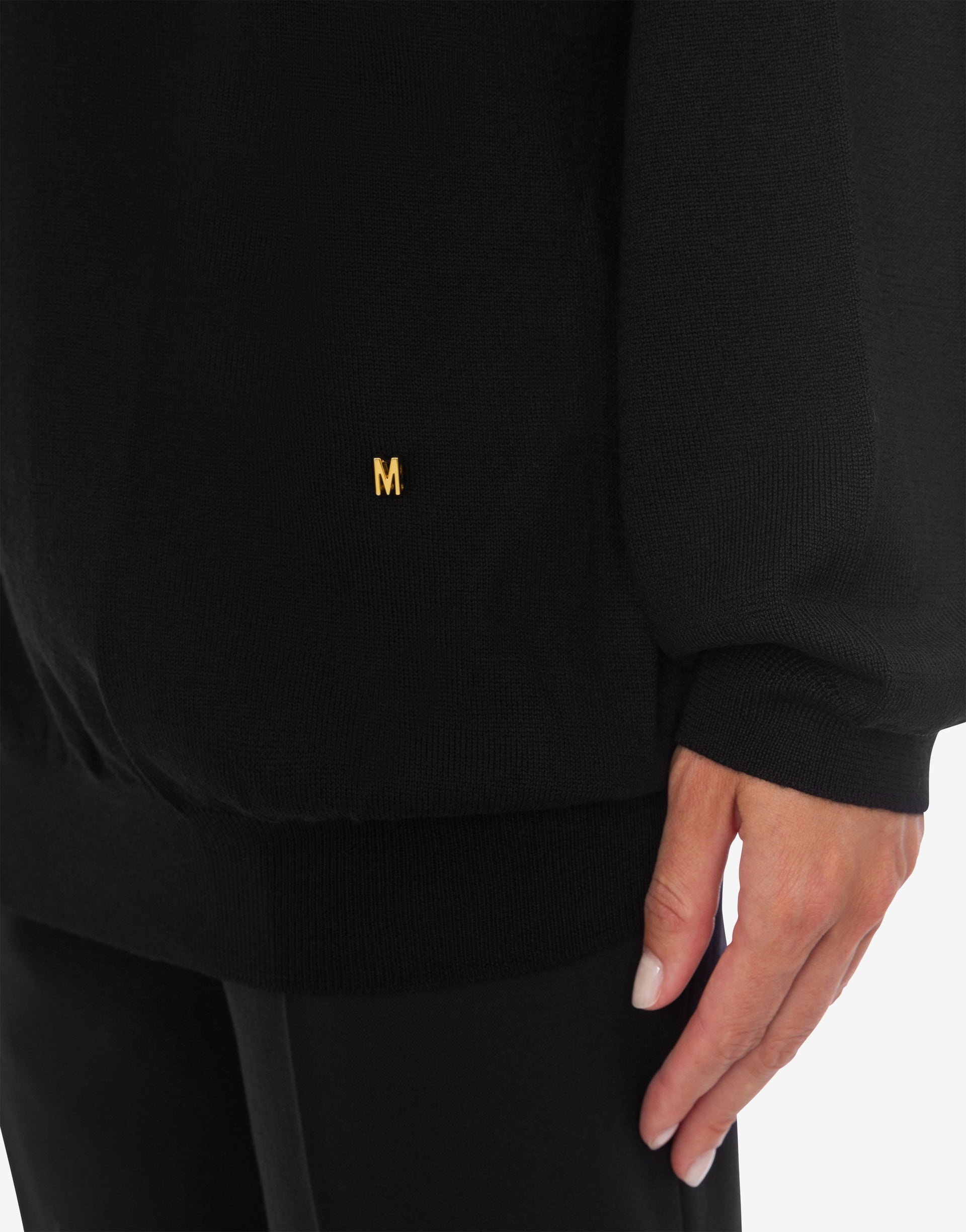 WOOL SWEATER WITH CUT-OUT GOLDEN M - 3