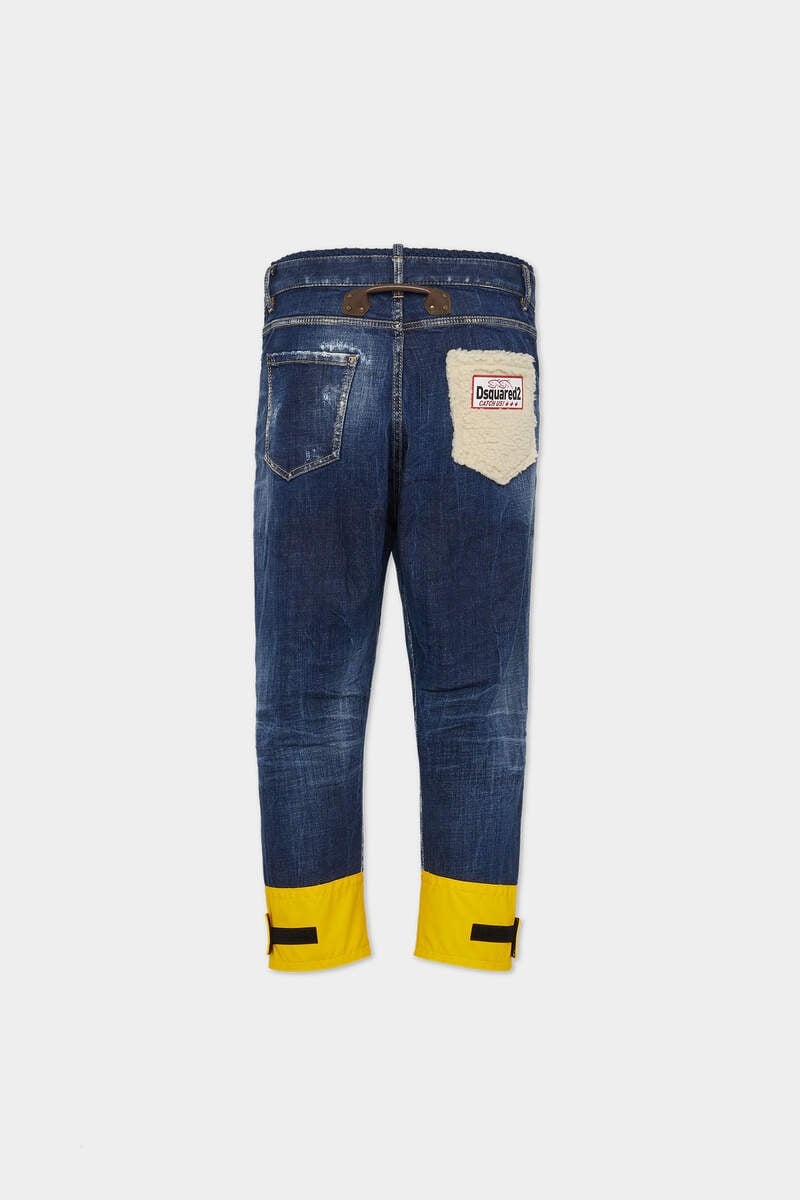 DARK EASY RIPPED WASH FISHERMAN BOTTOM CUFFS JEANS - 2