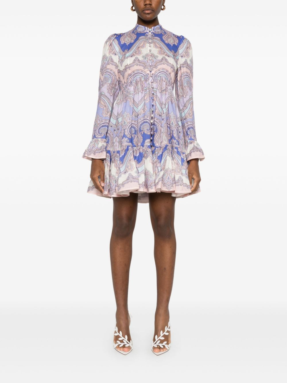 Zimmermann Women Maxine Printed Linen Mini Dress - 5