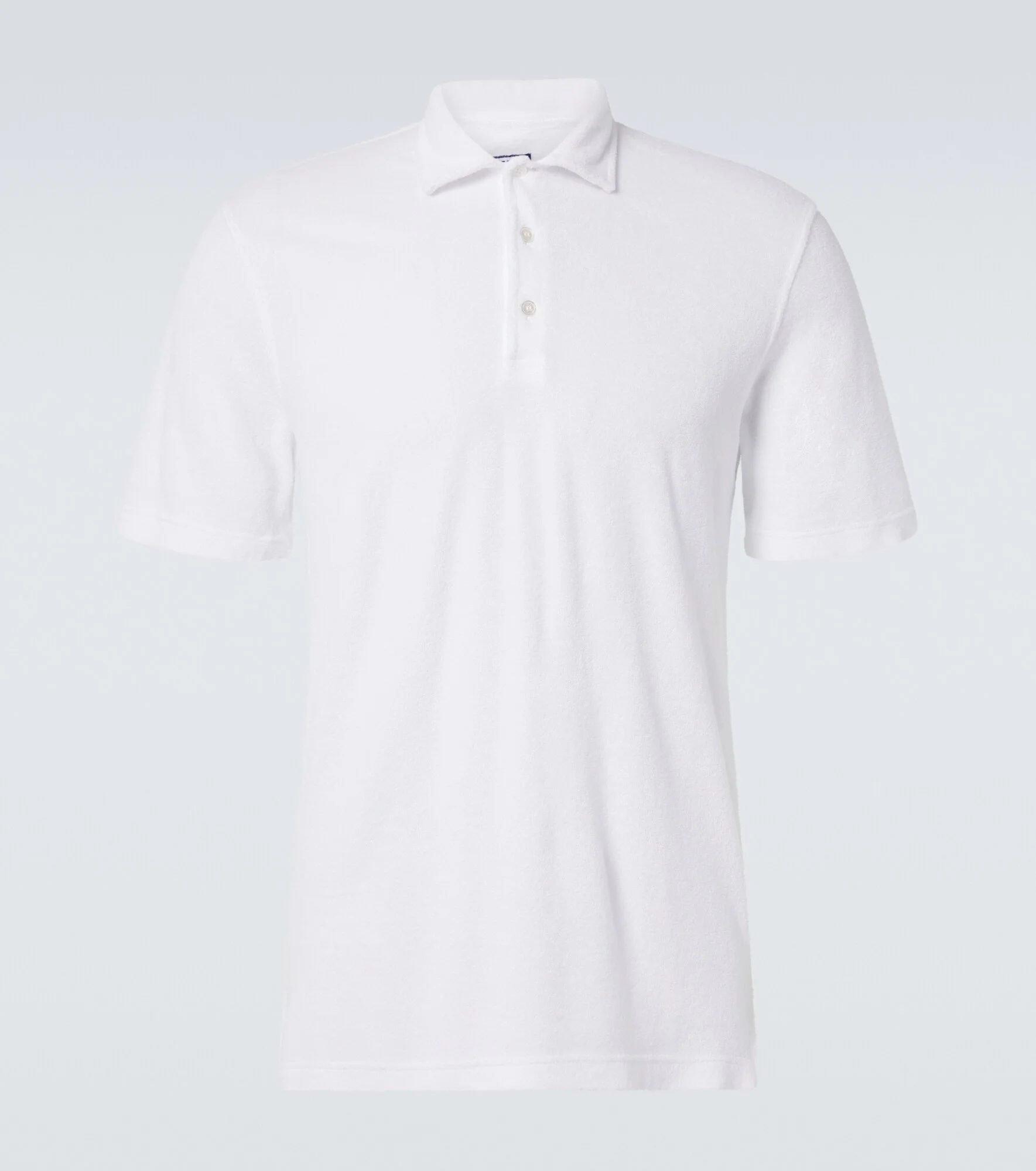 Cotton terry polo shirt - 1