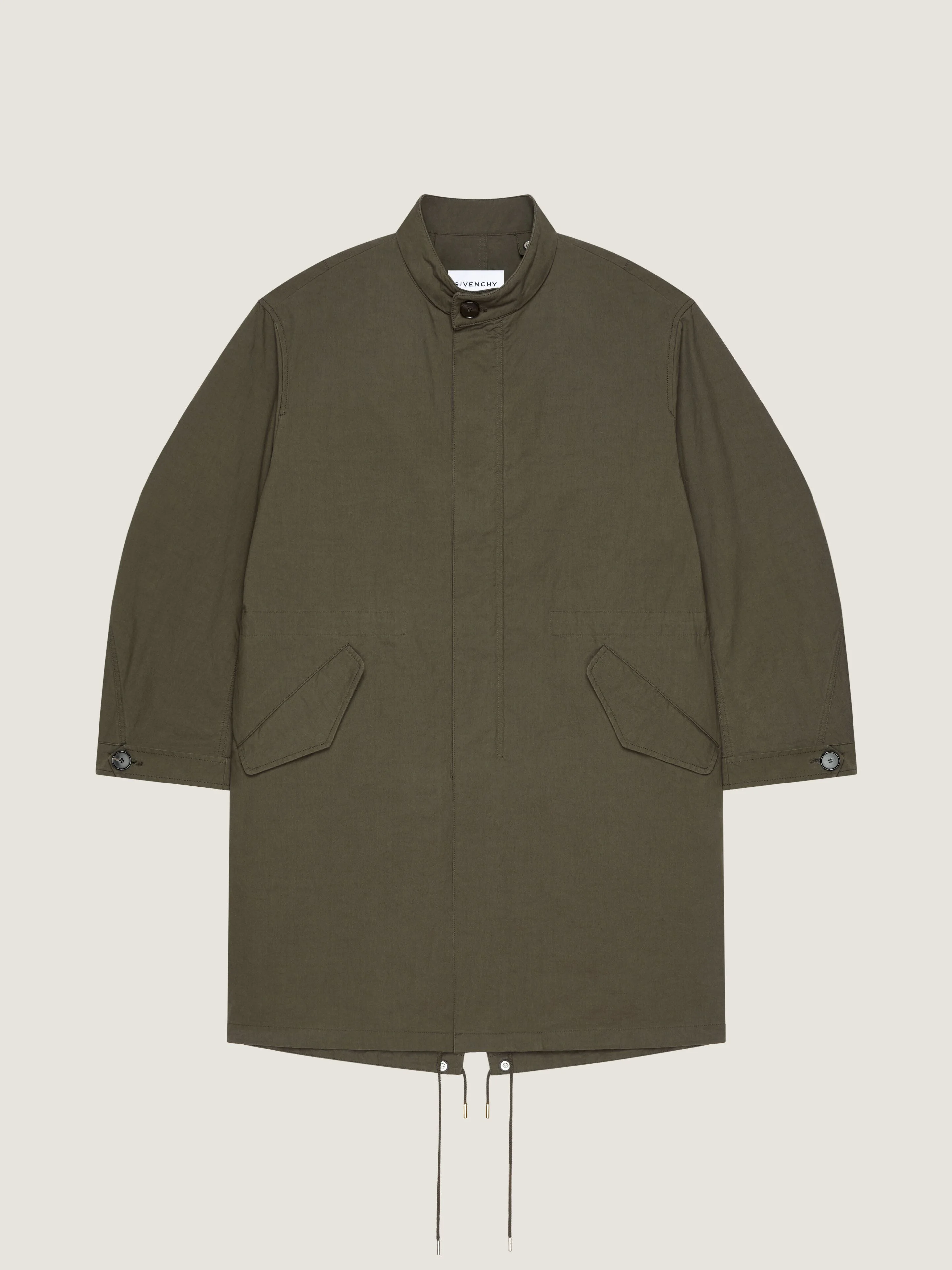 PARKA IN COTTON WITH GIVENCHY STAMP PRINT - 1