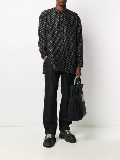 Ambush logo jacquard band-collar shirt outlook