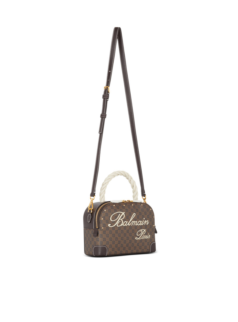 Monogram canvas and leather make up bag 3