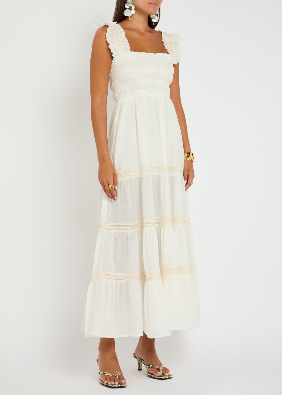 Rixo Aubrey Ruffled Cotton Midi Dress - 2