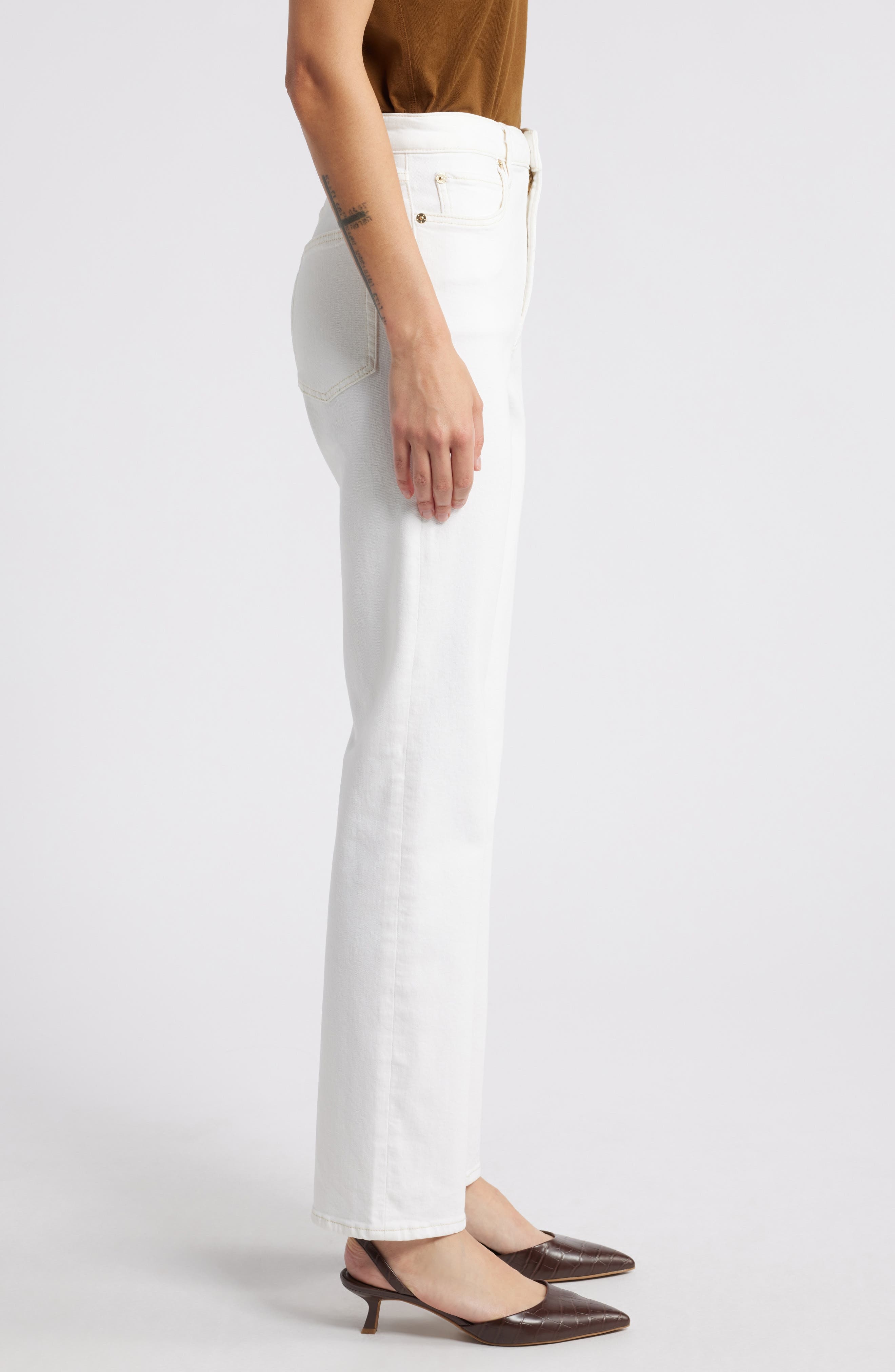FRAME The Ruler Straight Leg Jeans in Au Natural Clean at Nordstrom - 3