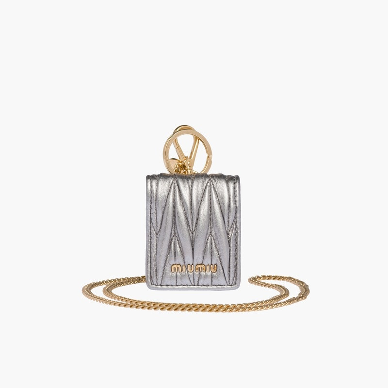 Miu Miu Matelassé nappa leather AirPods case outlook