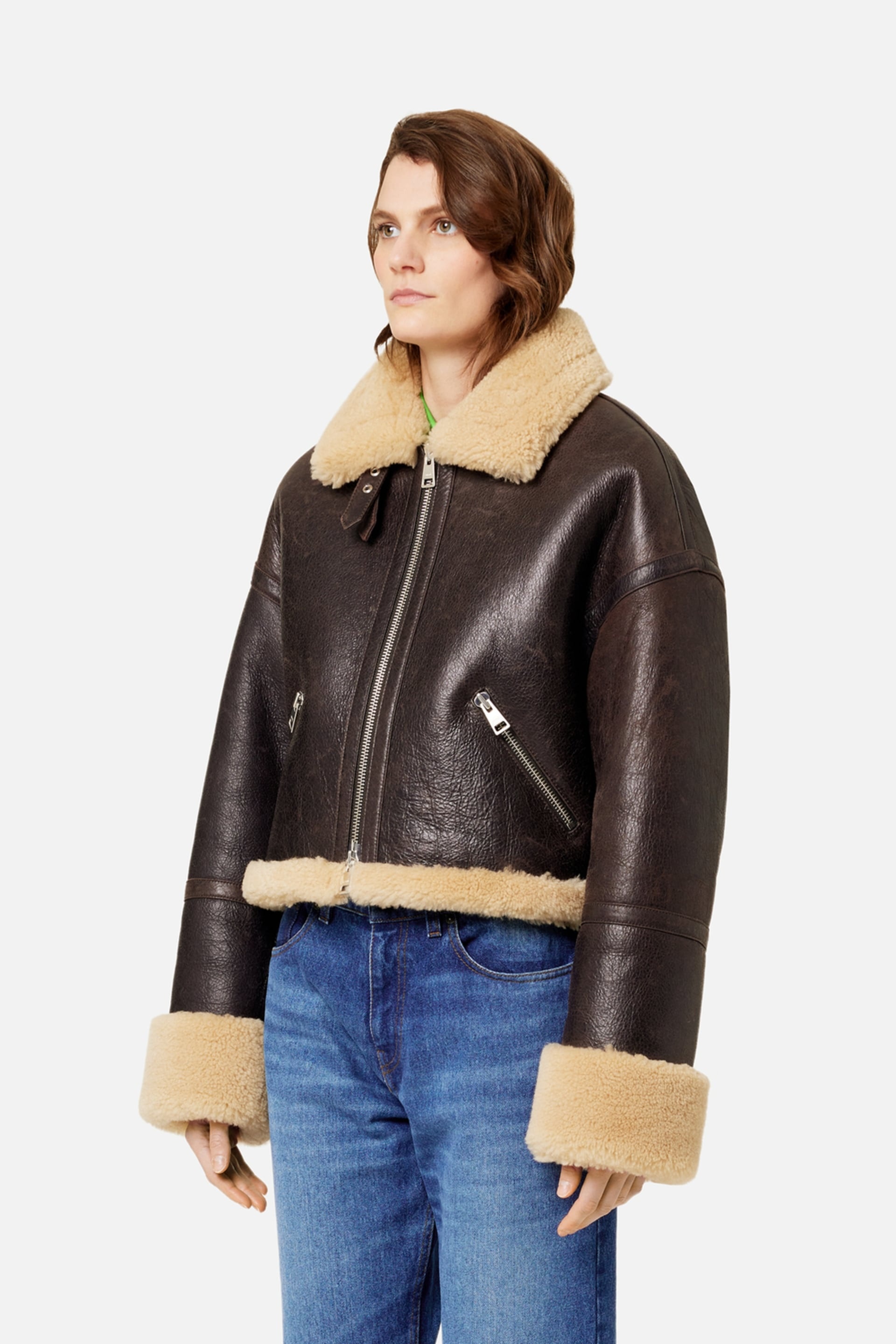 AMI Paris Shearling Short Jacket | REVERSIBLE