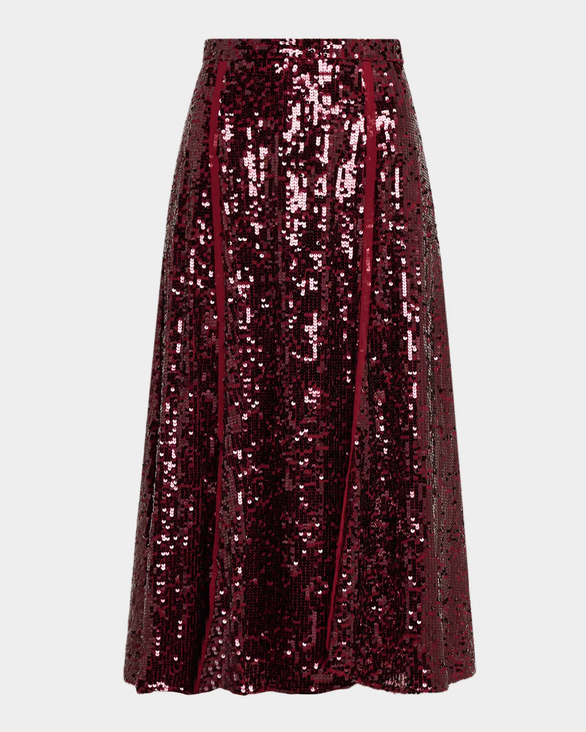 Sequined A-Line Midi Skirt - 1