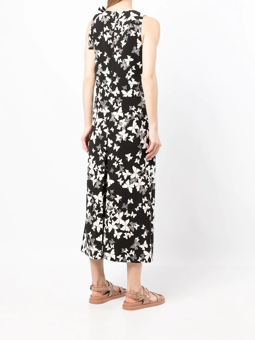 butterfly-print jumpsuit - 4