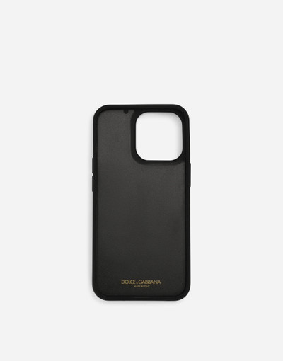 Dolce & Gabbana Calfskin iPhone 13 Pro cover with logo tag outlook