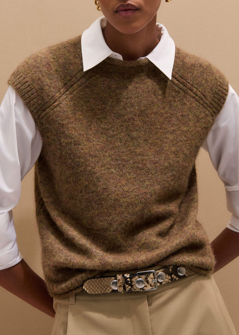 Roll Trim Knit Vest 3