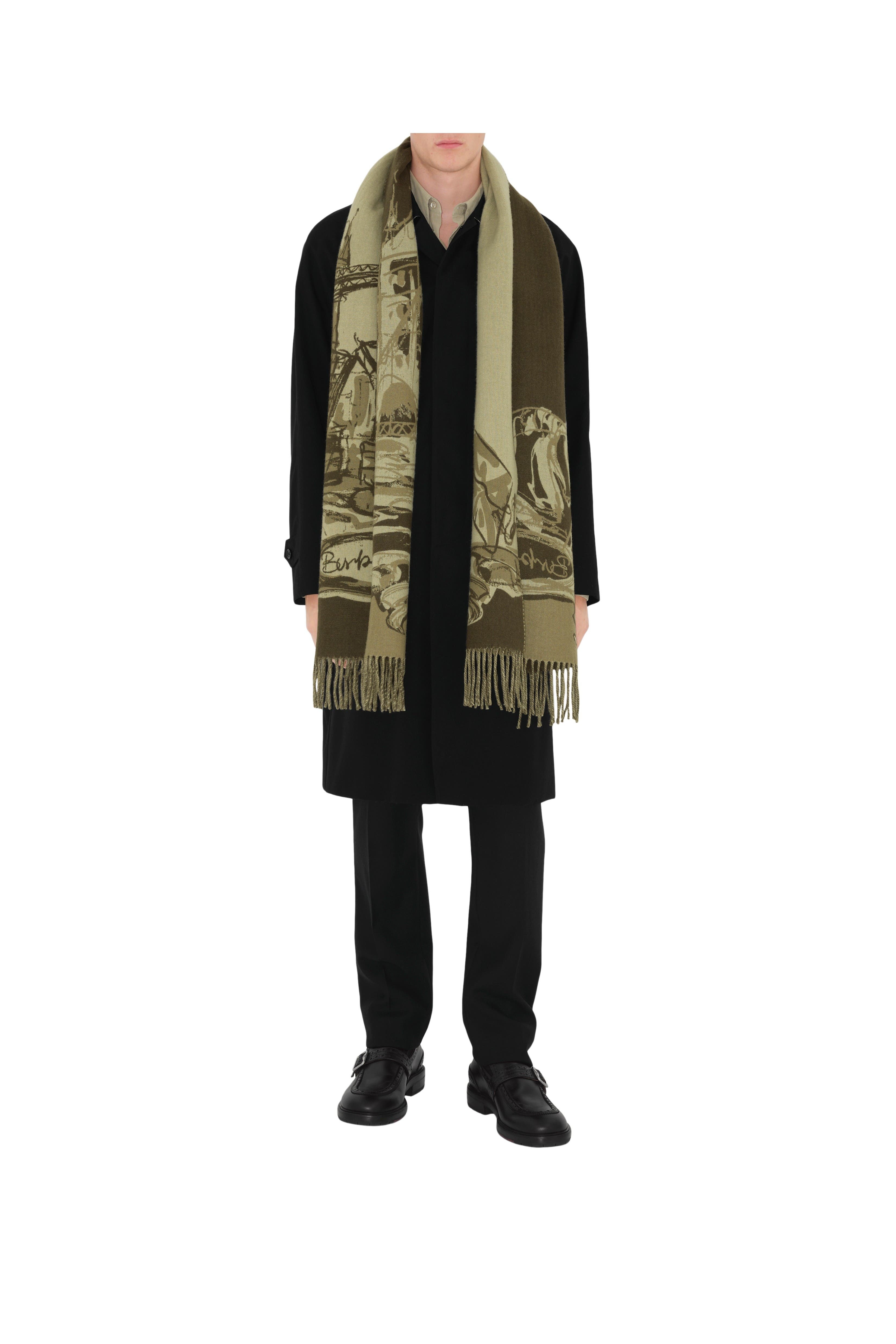 burberry Tower Bridge Cashmere Scarf in Hunter at Nordstrom - 3
