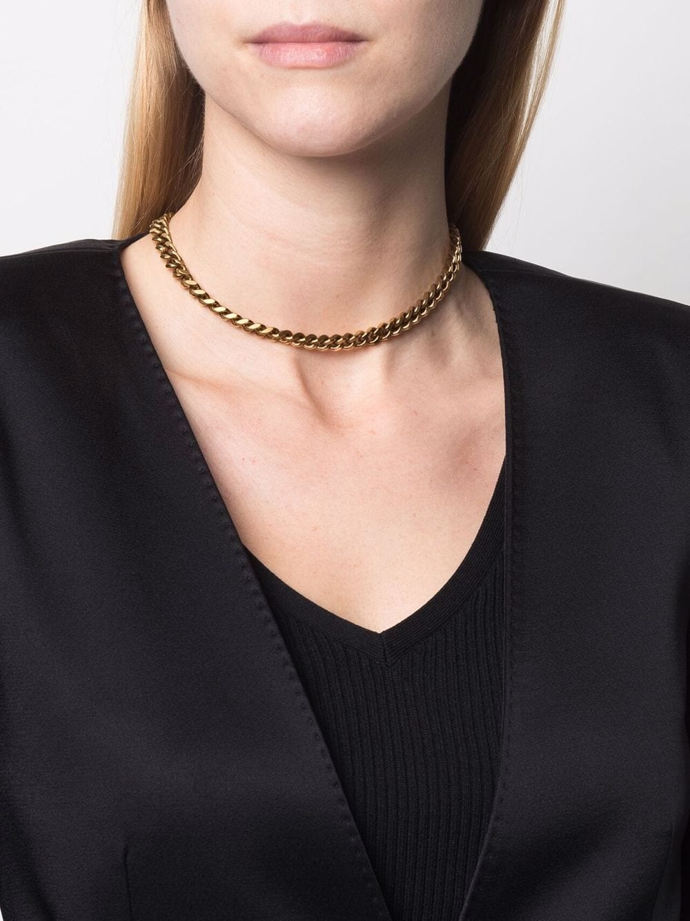 curb-chain short necklace - 2