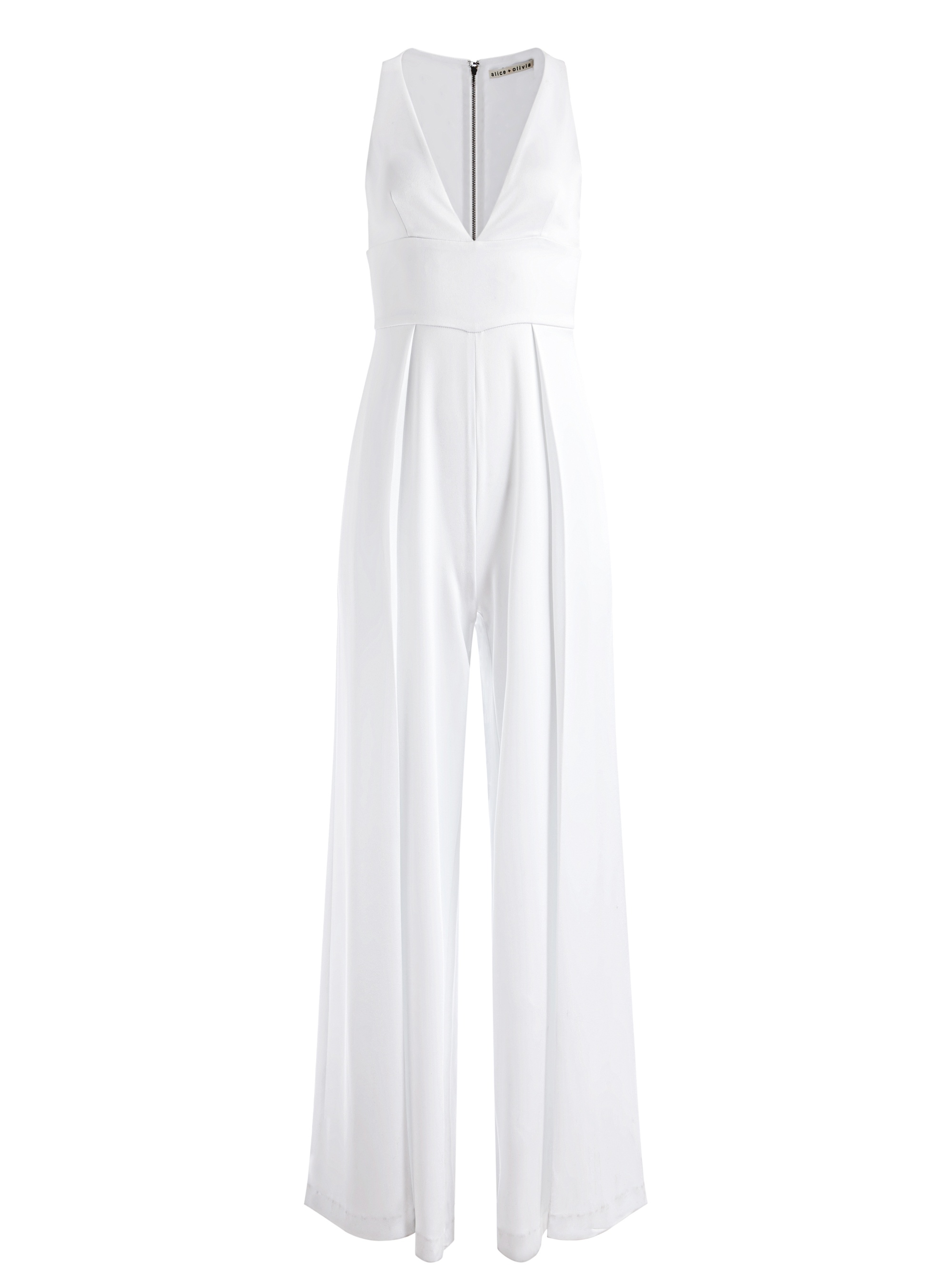 MYRTLE DEEP V-NECK WIDE LEG JUMPSUIT - 1