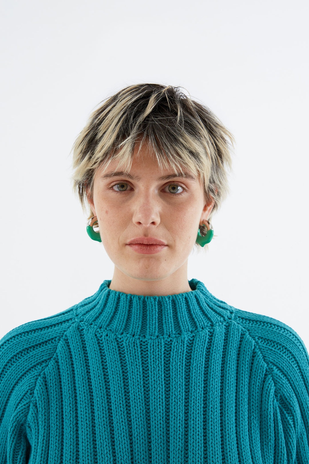 TURQUOISE RAGLAN SWEATER - 5