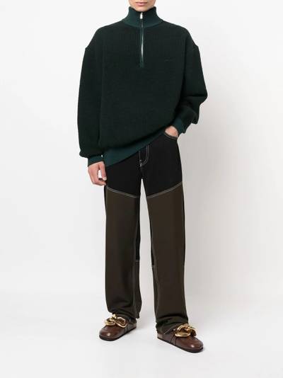 JACQUEMUS merino wool blend half-zip sweatshirt outlook