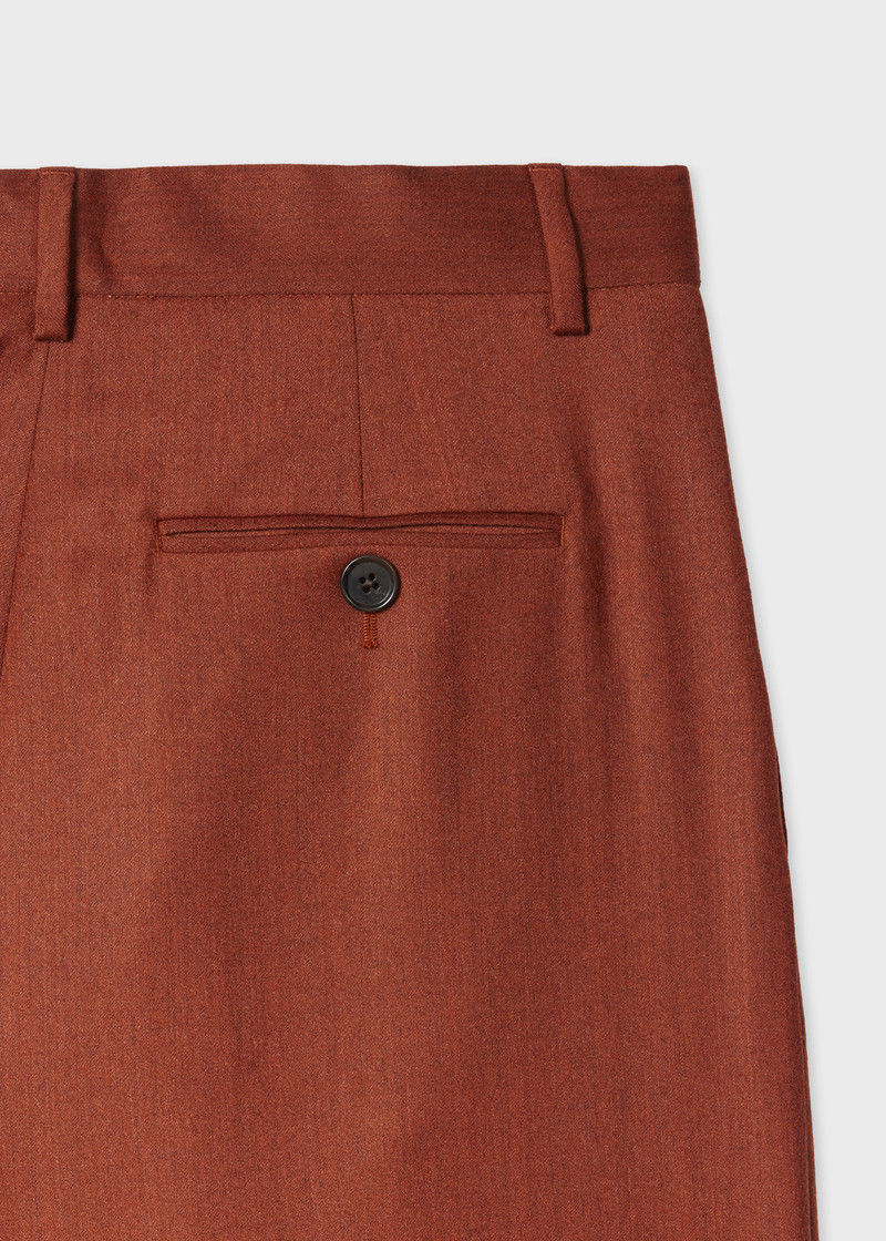 Paul Smith Women's Rust Flannel Wide-Leg Trousers outlook