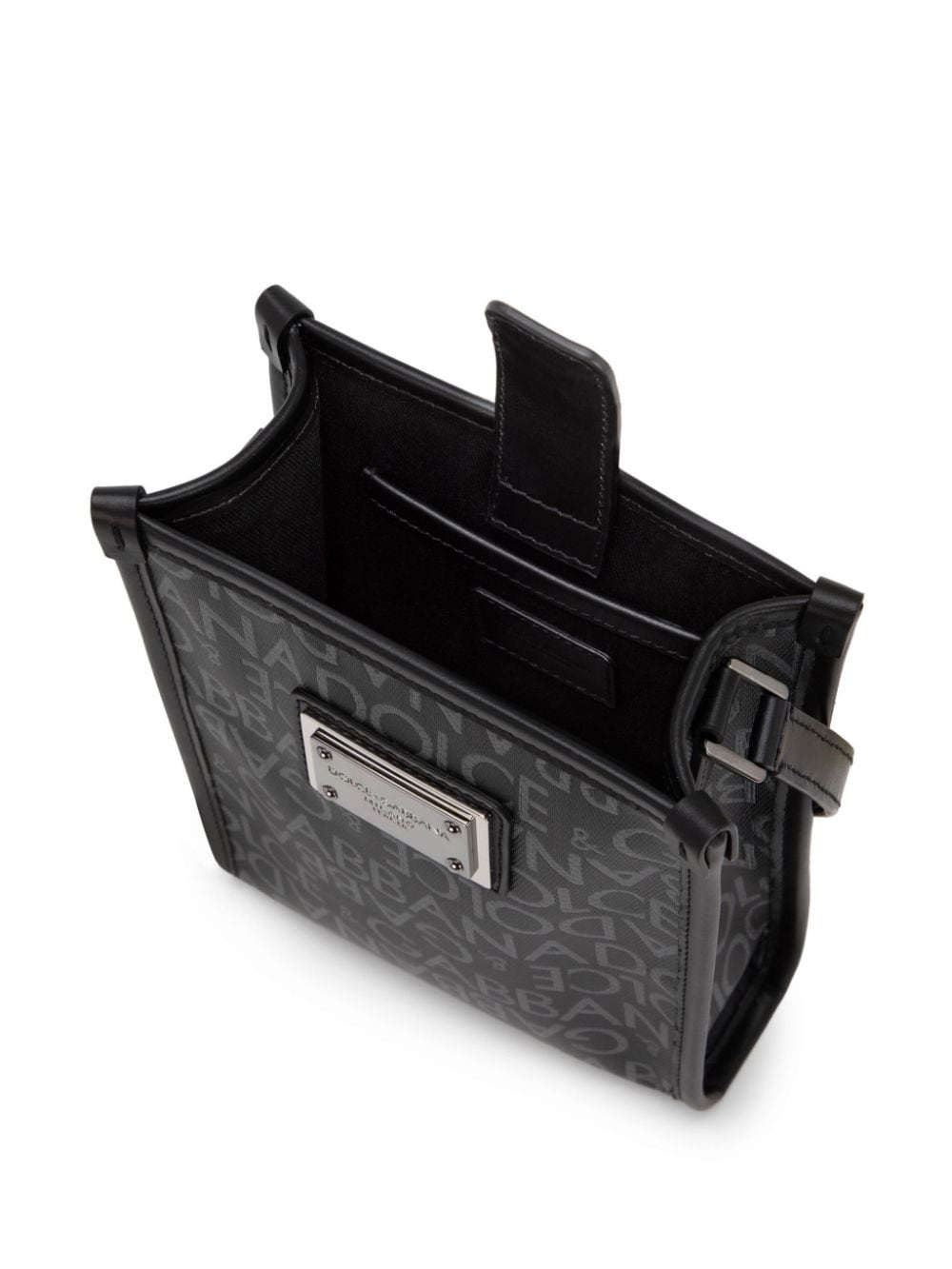 printed jacquard messenger bag - 5