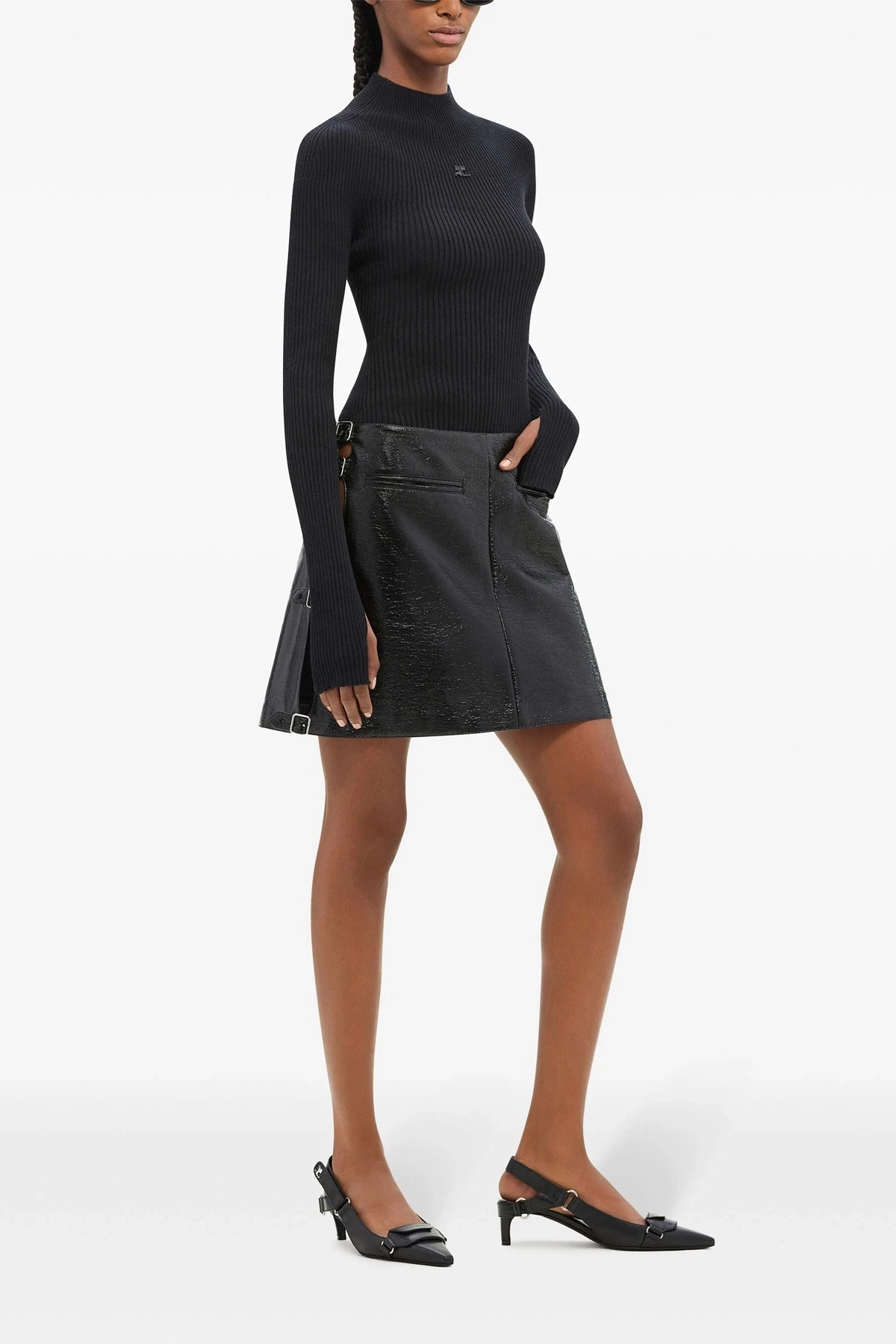 'Mini Multi Sangle Vinyl' skirt - 2